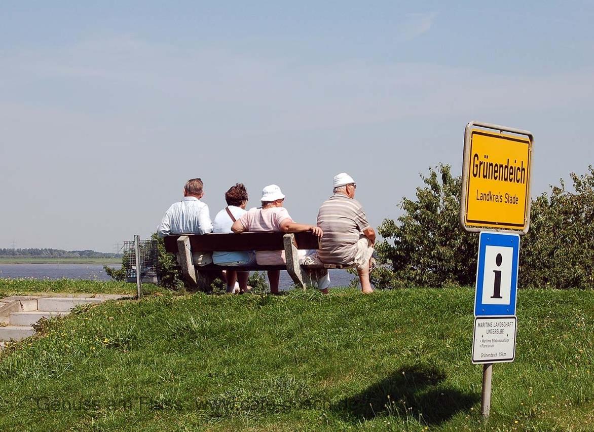 Fewo Blankenese Im Haus Luehegarten Grünendeich Esterno foto
